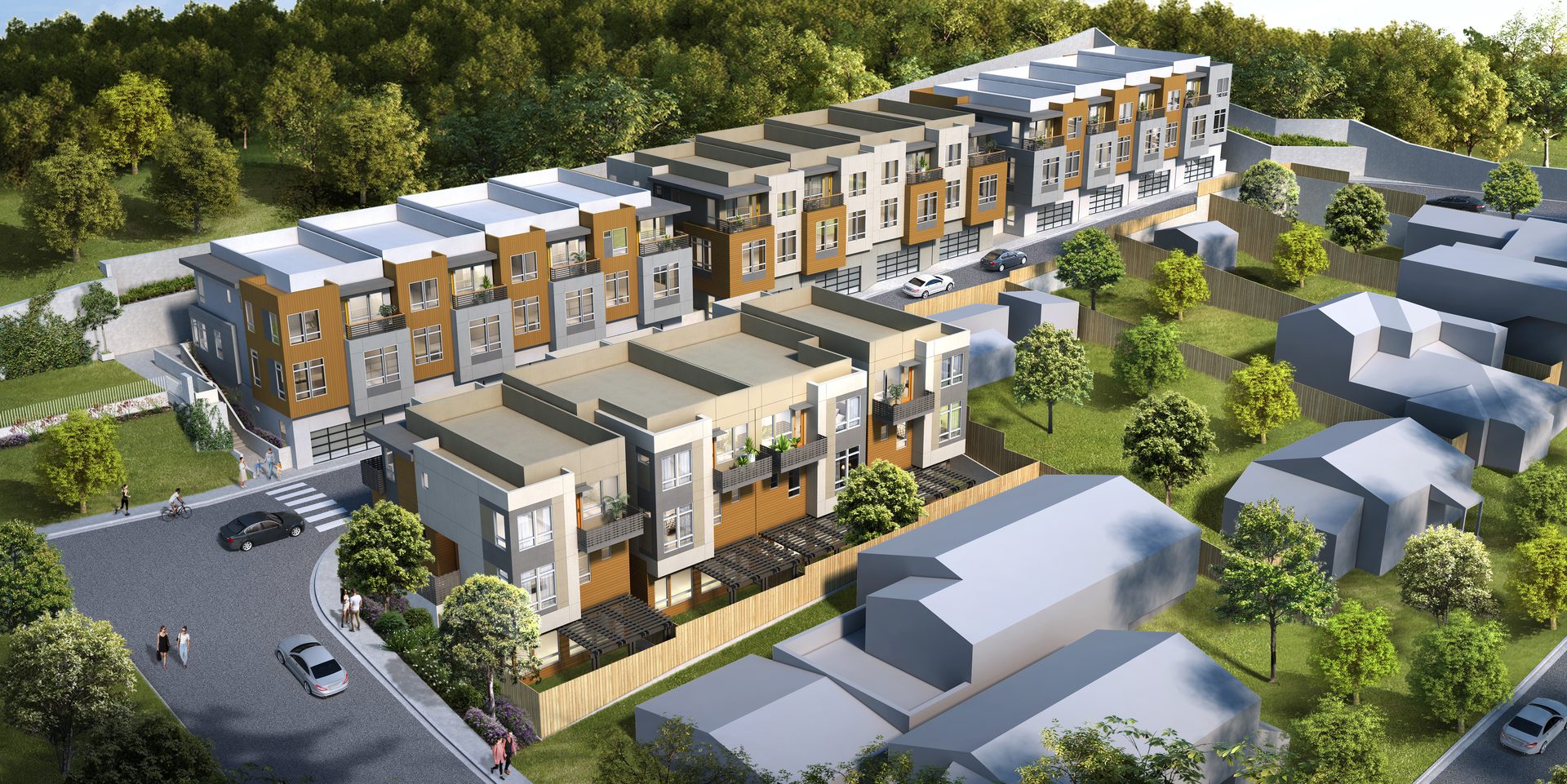 800 Laurel aerial view, full development